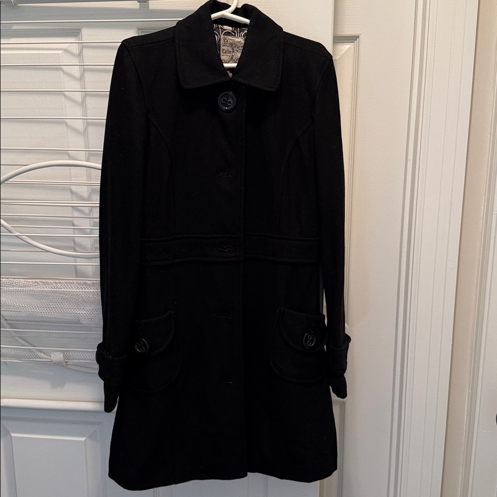 Black Pea/Trench Coat for Women